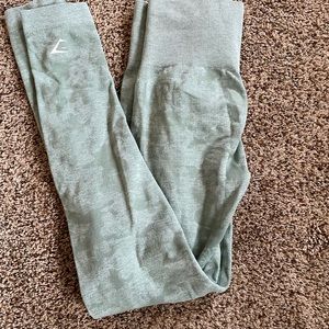 Gymshark Camo Seamless Leggings Sage Green